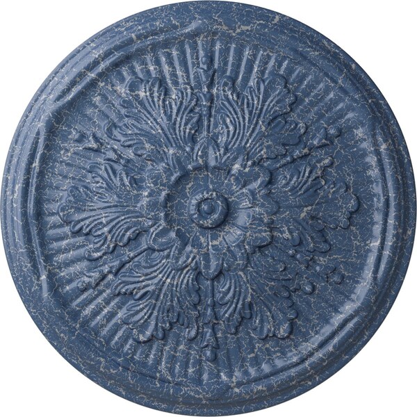 Ekena Millwork Luton Ceiling Medallion (Fits Canopies up to 3 1/2"), Hand-Painted Americana Crackle, 21"OD x 2"P CM21LUAMC - main